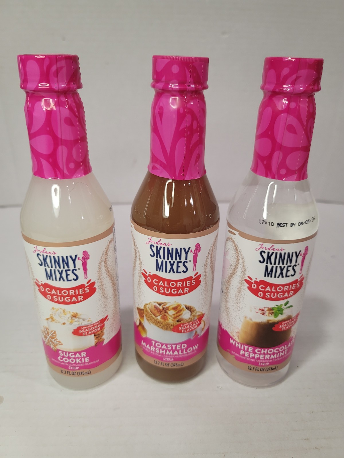 Skinny mixes 12.7 oz. sugar cookie,toasted marshmallow,white chocolate peppermin
