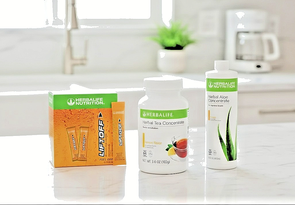 Herbalife Lemon Tea 3.6 oz+Mango Aloe Pint+30 Ignite-Me Orange Liftoff Sticks