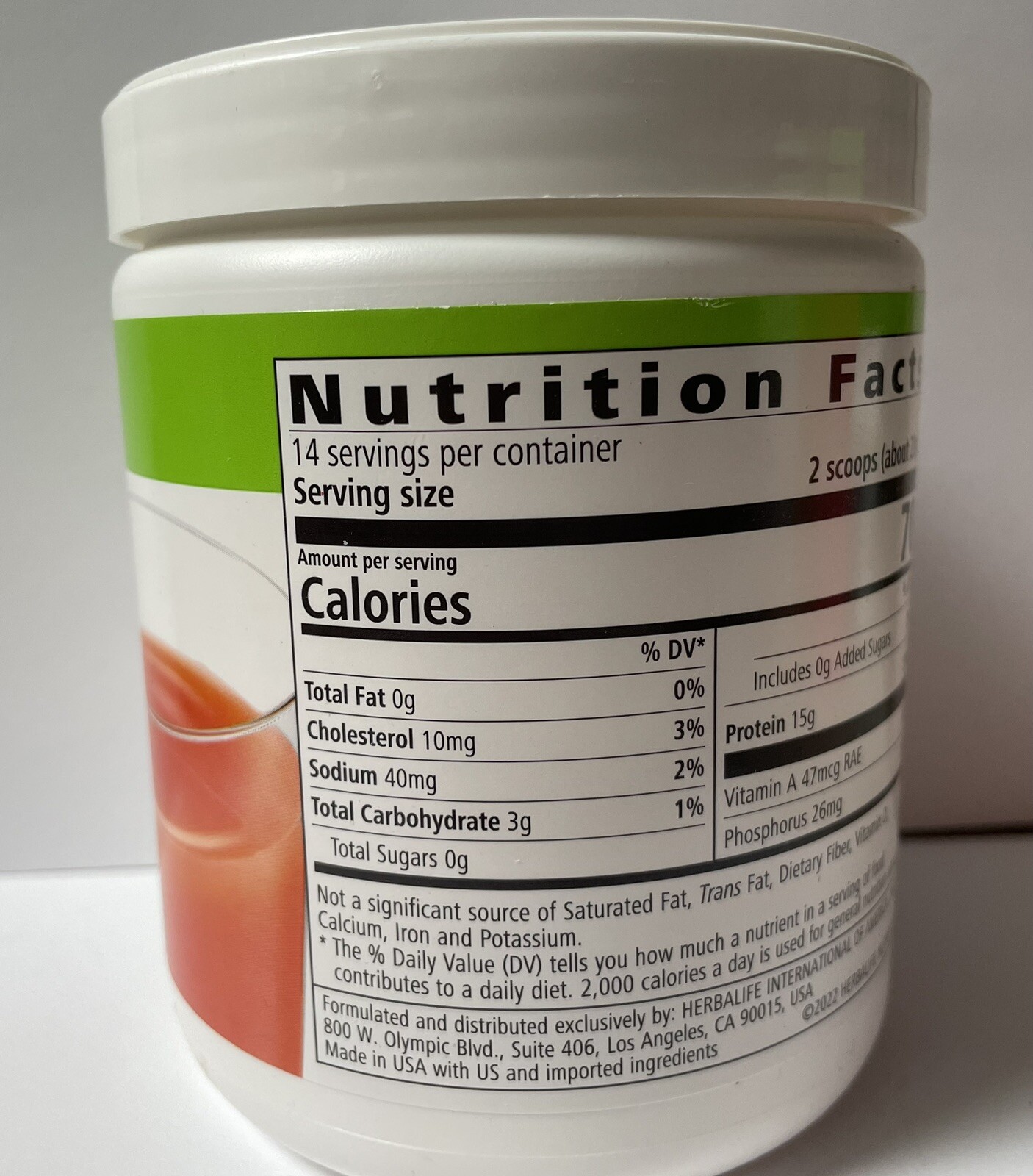 Herbalife Beverage Mix Peach Mango ,Protein-Based Snack For Energy And Nutrition