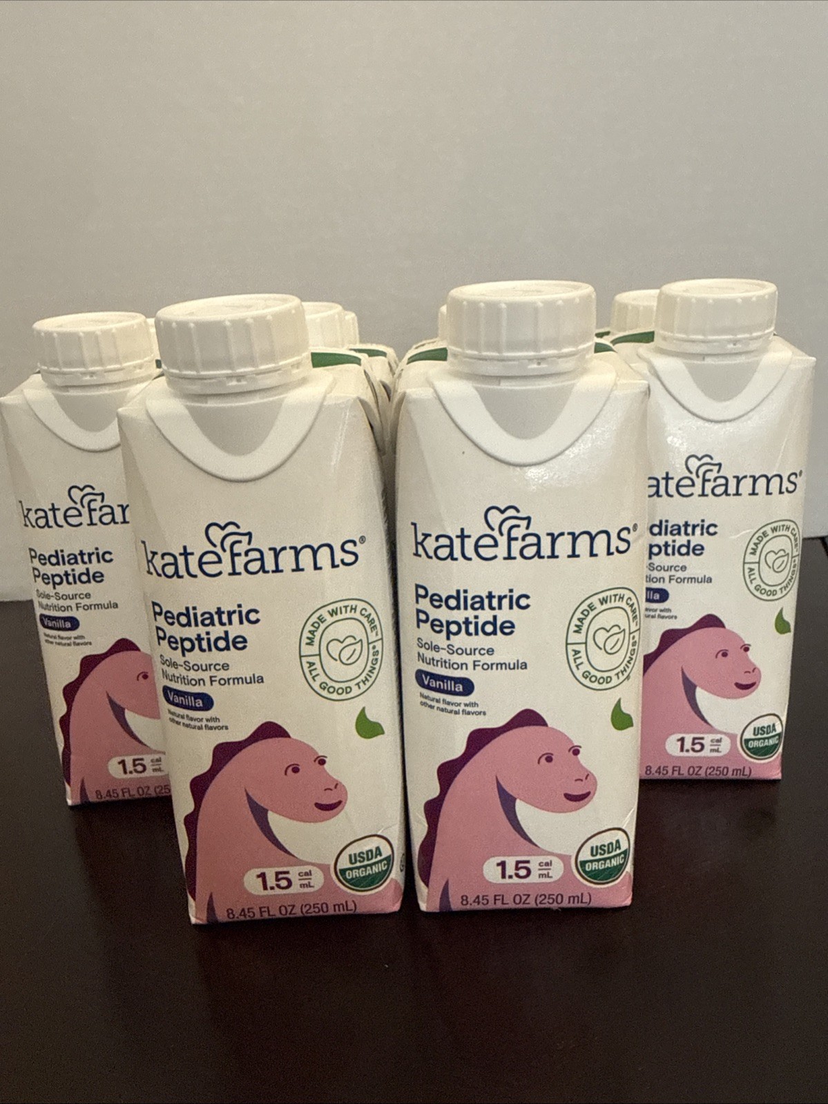 Kate Farms Pediatric Peptide 1.5 Vanilla. 10 Cartons, 8.45 Fl Oz Each. Aug 2026
