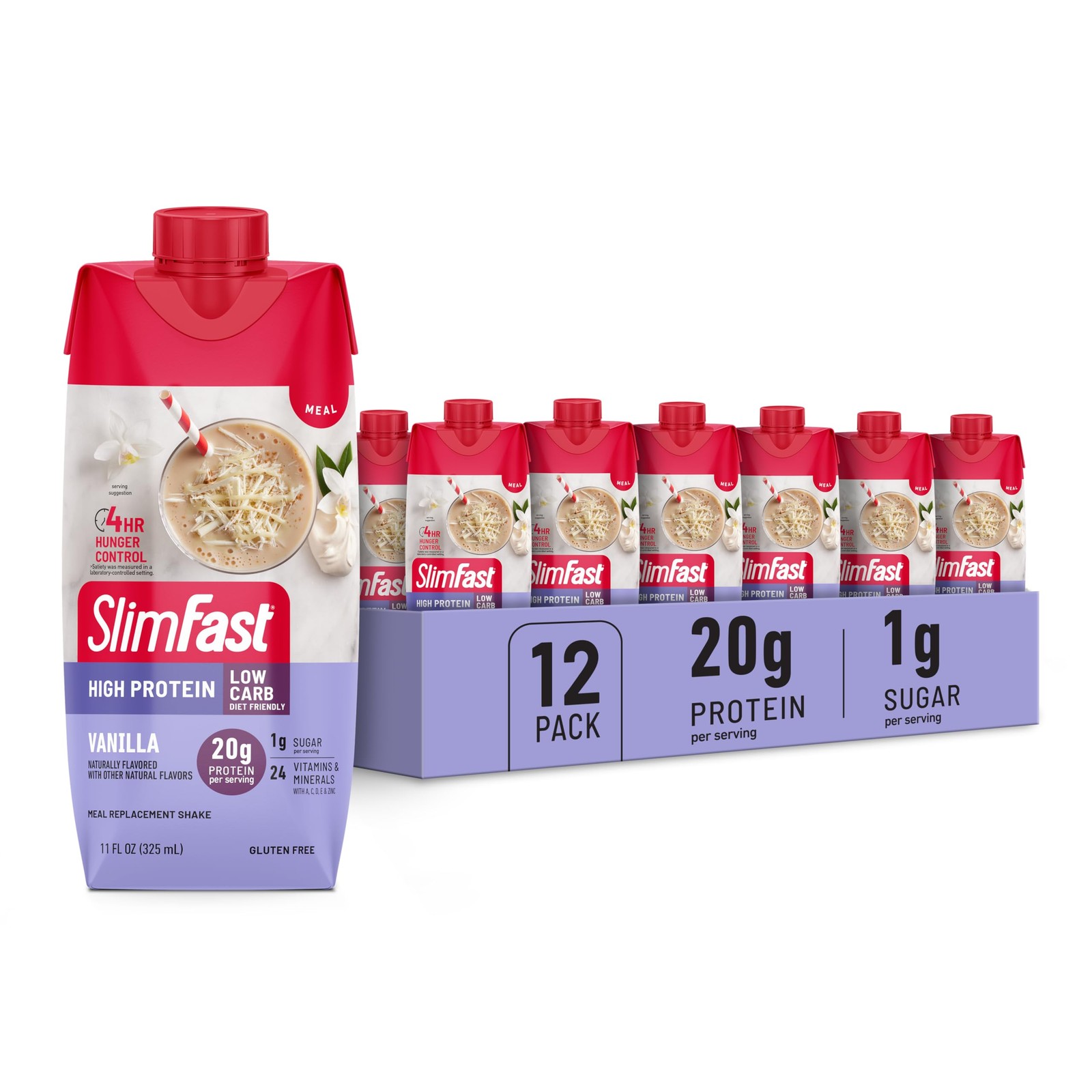 Protein Shake, Vanilla- 20g Protein, Meal Replacement Shake Ready to Drink, H…