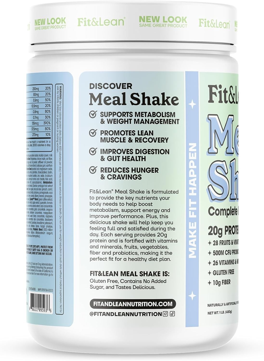 All-Natural Meal Replacement Shake – 20g Protein, Probiotics, Keto Friendly