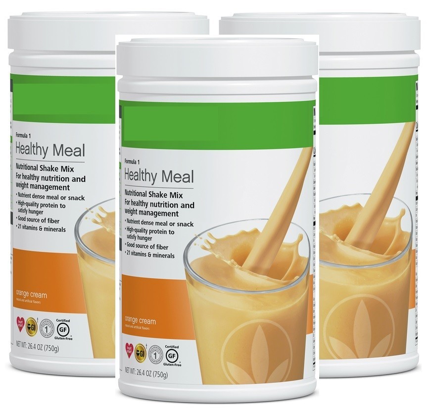 3X Formula 1 Healthy Meal Nutritional Shake Orange Cream 750 g