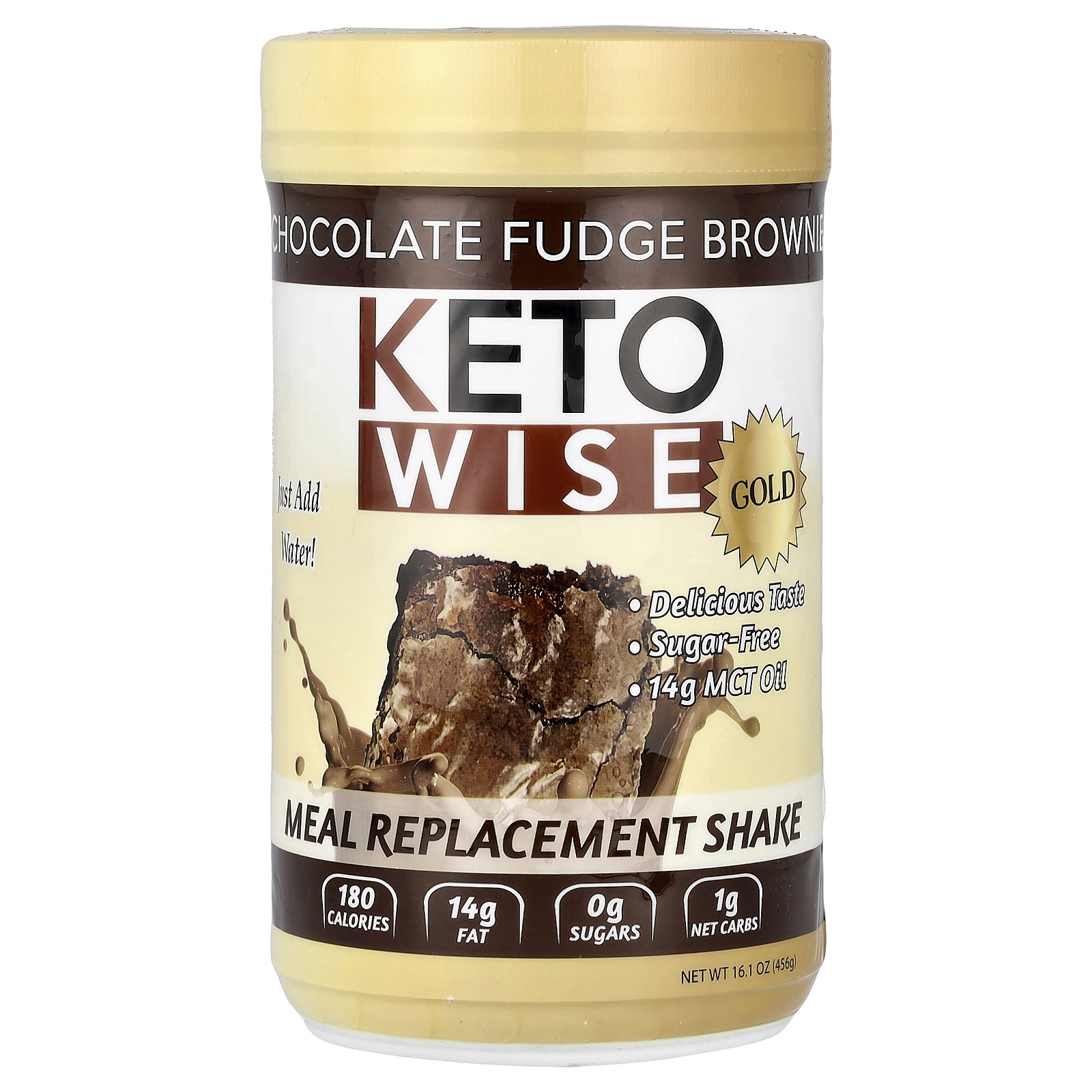 Gold, Meal Replacement Shake, Chocolate Fudge Brownie, 16.1 oz (456 g)