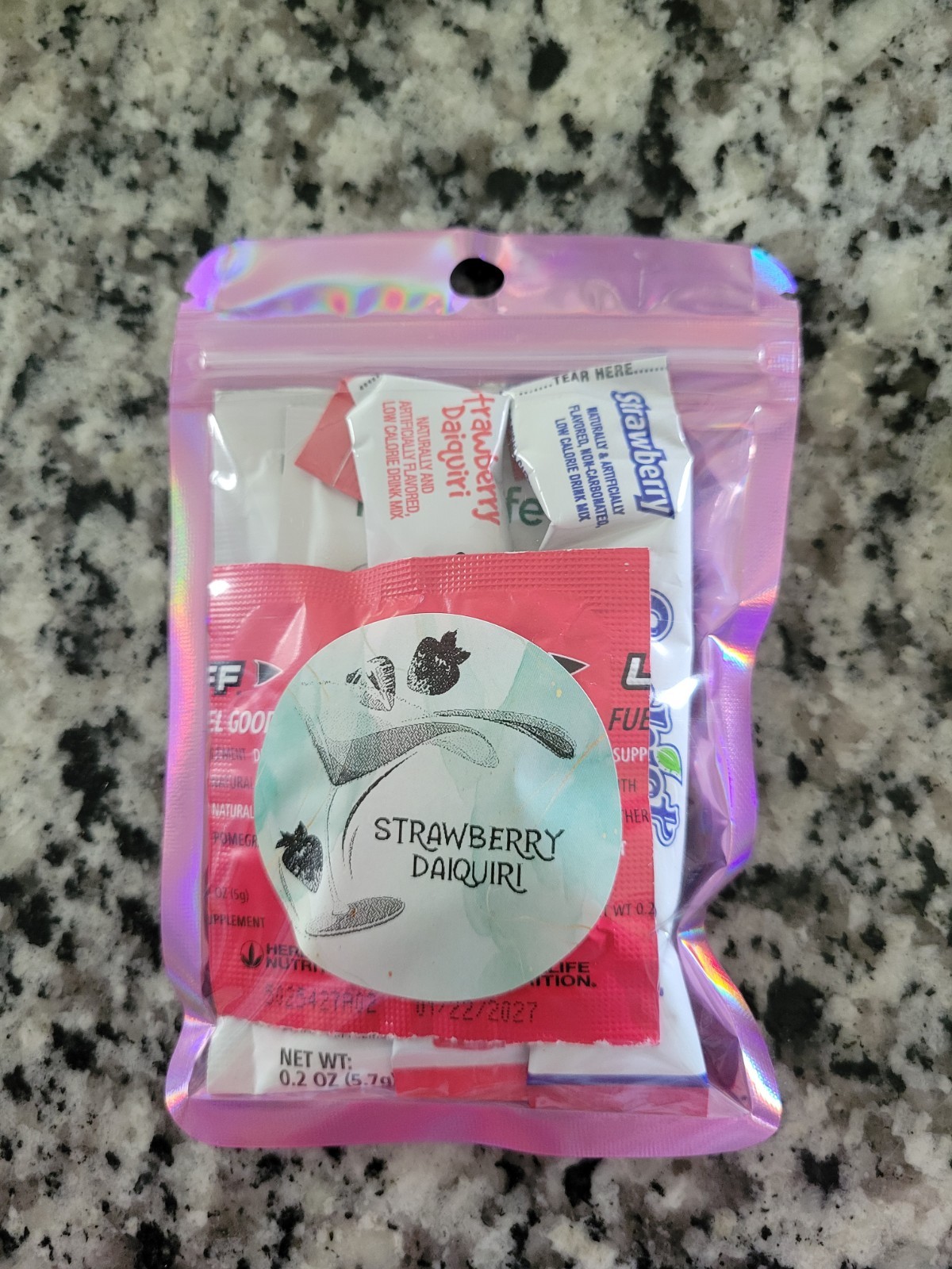 Herbalife Loaded Tea Caffeine And 2 Flavor Packets. New