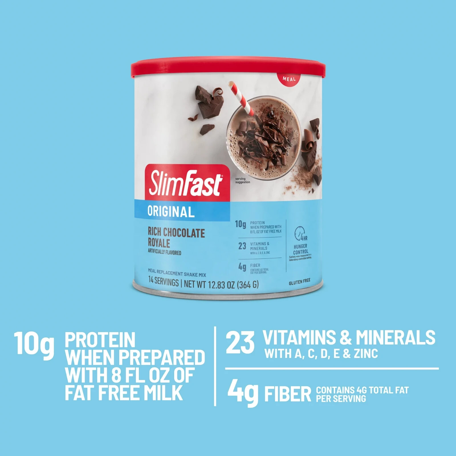 SlimFast Original Meal Replacement Shake Mix, Rich Chocolate Royale, 20.18 Oz, 2
