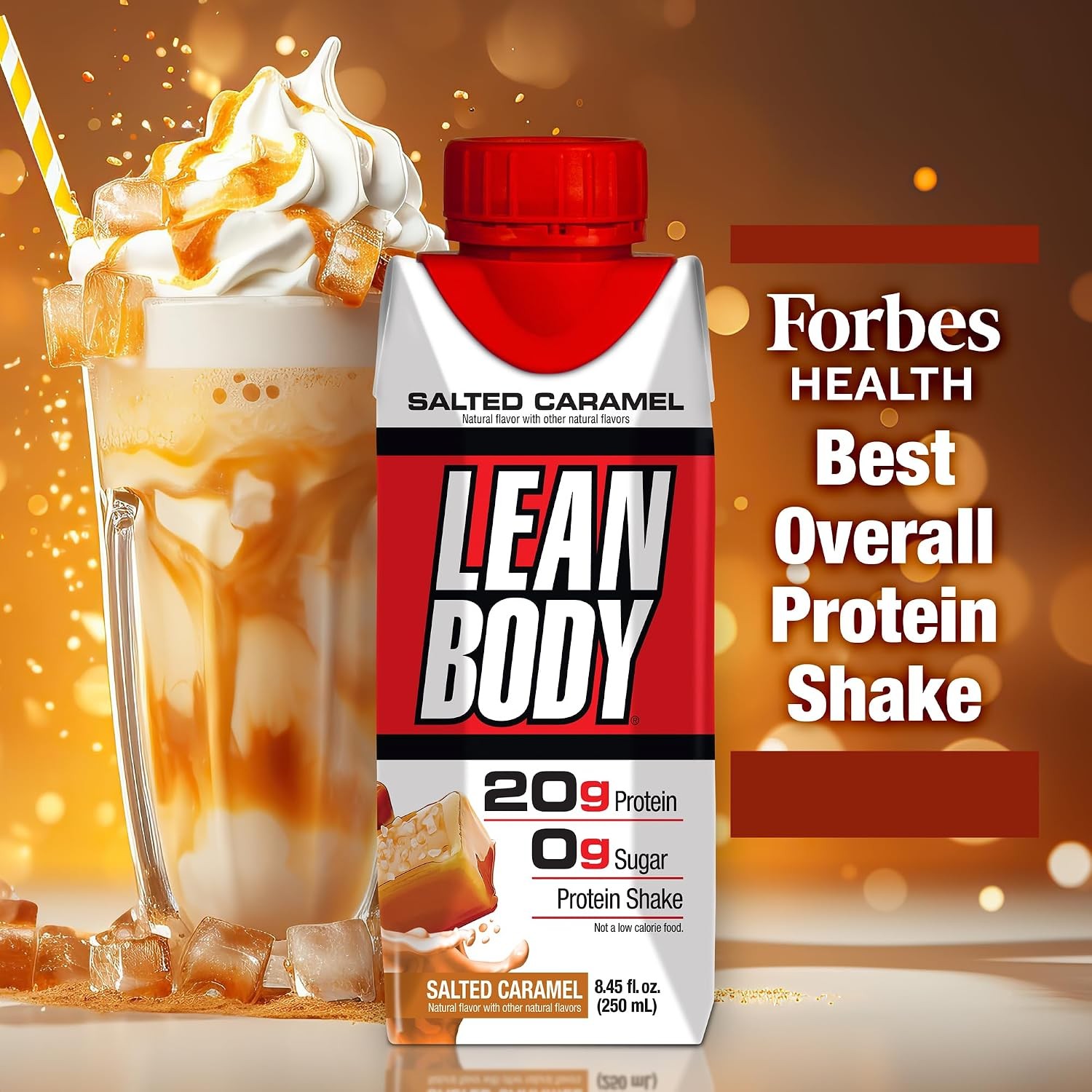 Lean Body Ready-to-Drink Salted Caramel Protein Shake, 20g Protein, Whey Blend,