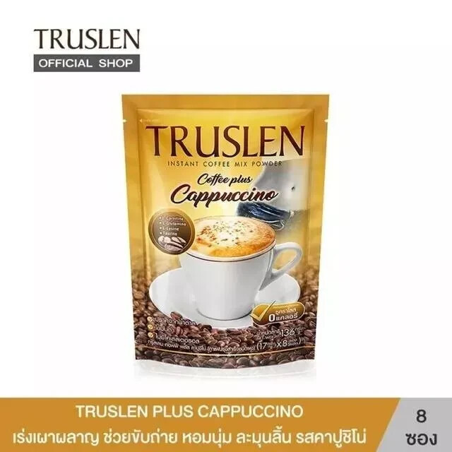 6x Truslen Cappuccino Coffee Plus Instant Coffee Mix Weight Control Healthy Care
