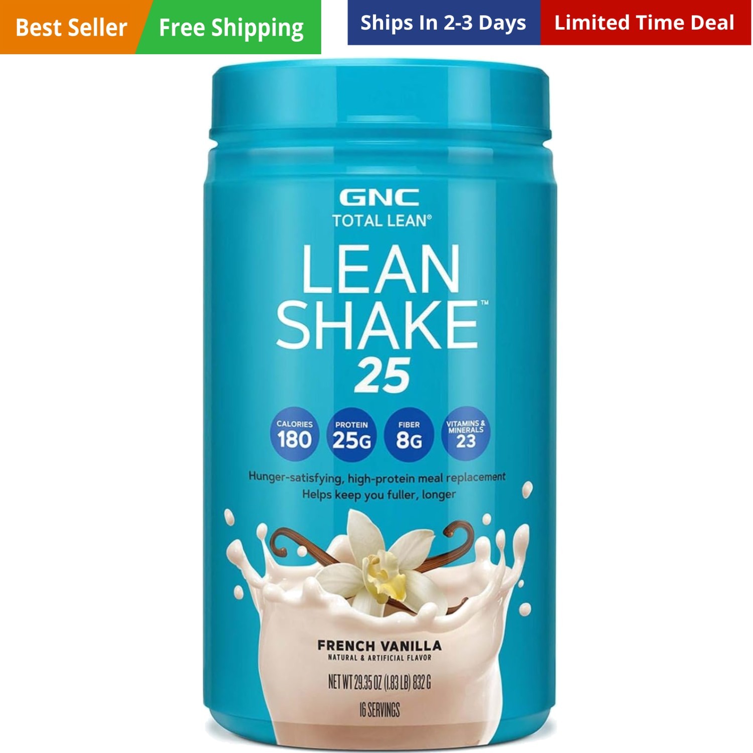 Total Lean Lean Shake 25 – French Vanilla 16 Servings