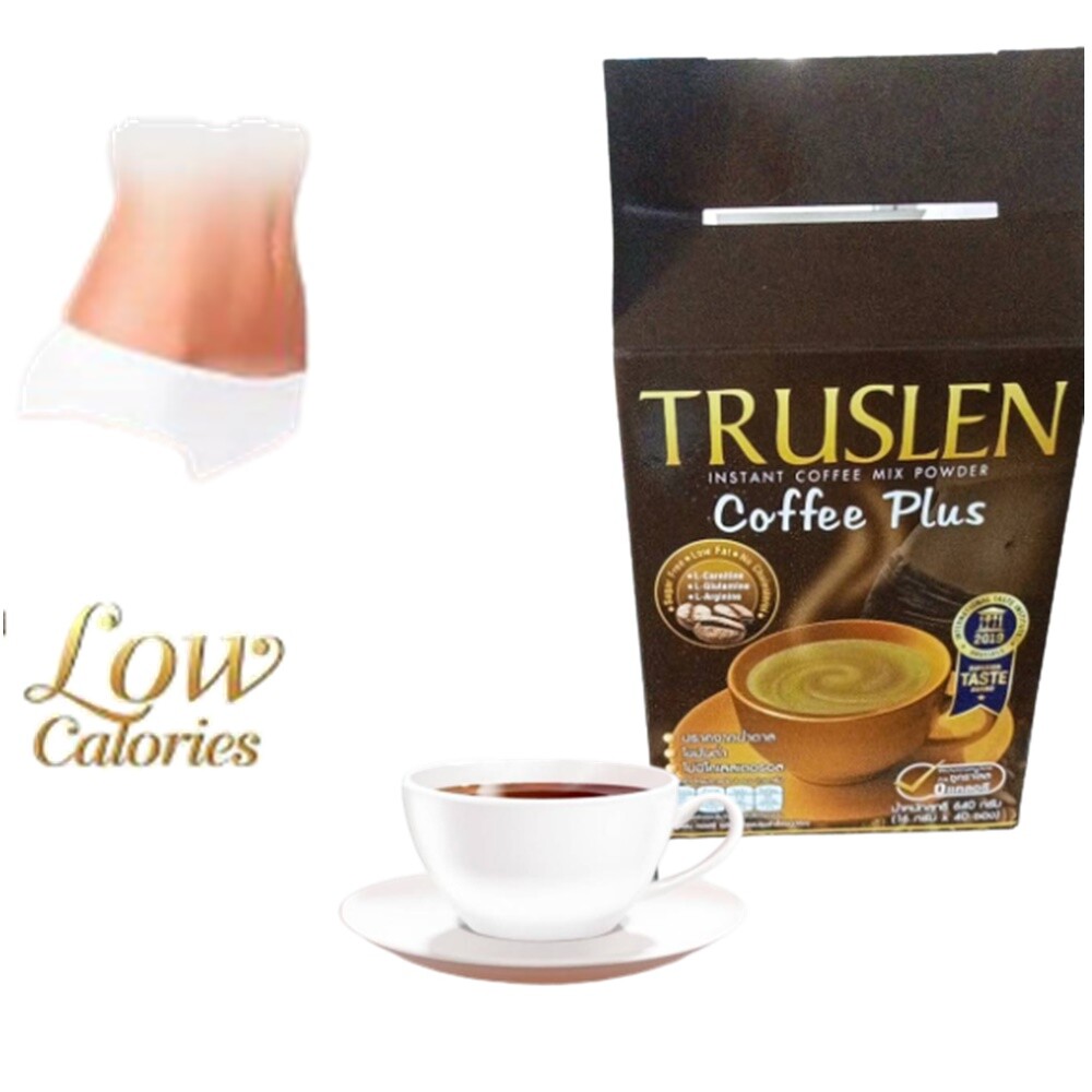 Truslen Coffee Plus Dietary Instant Coffee Mix Powder low calories 16 g x 40 Sac