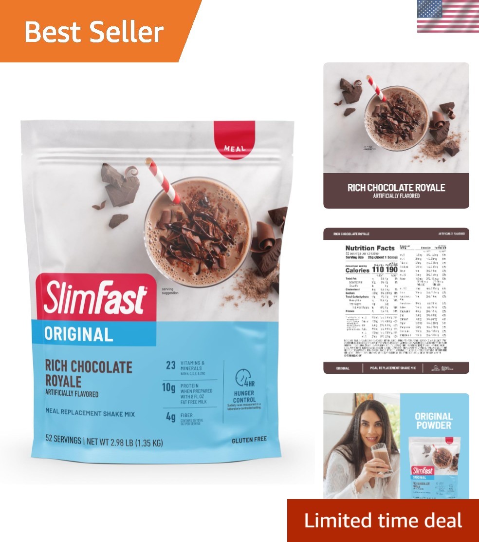 Rich Chocolate Royale Meal Replacement Powder, 10g Protein, 52 Servings