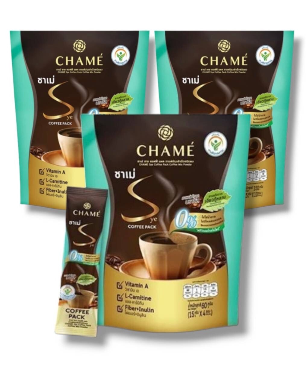 x3 CHAME’ Sye Instant Coffee Jiaogulan Mix Powder Weight Control Slim Fiber