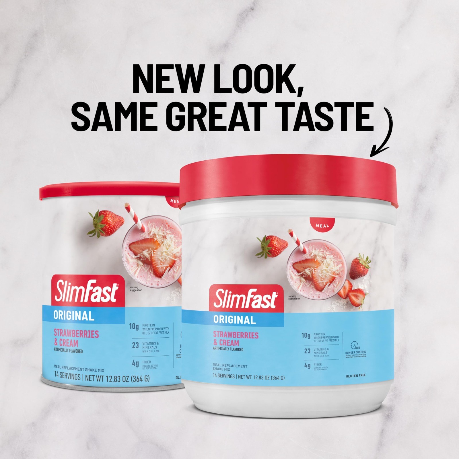 3 Pk 12.83 Ounce SlimFast Meal Replacement Powder, Original Strawberries & Cream