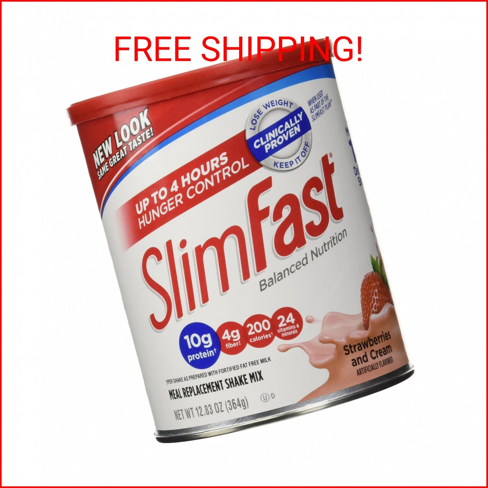 SlimFast Meal Replacement Powder, Original Strawberries & Cream, Weight Loss Sha