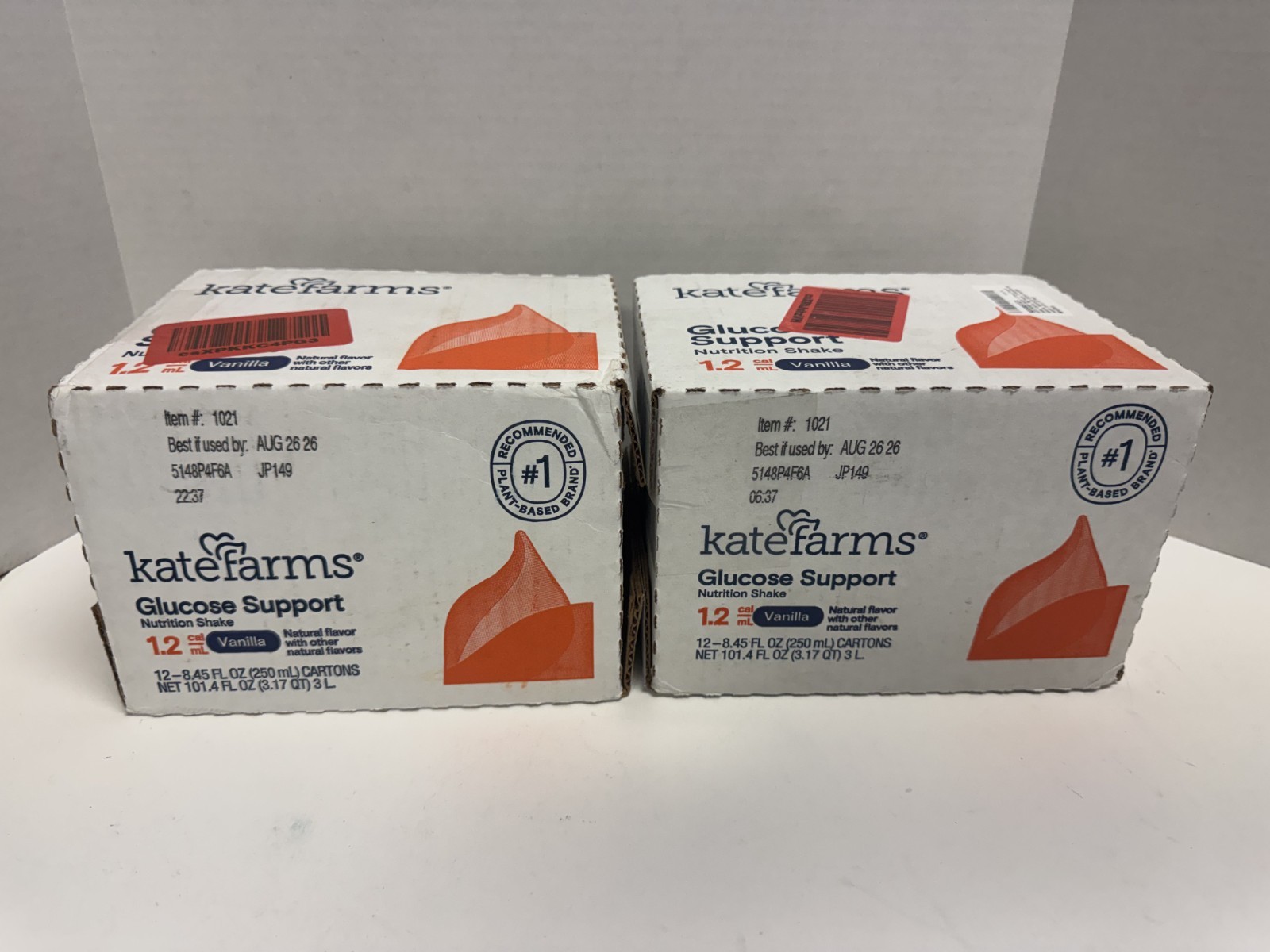 24 PACK Kate Farms Vanilla Shake Glucose Support 16g Protein 8.45oz Bottle 08/26