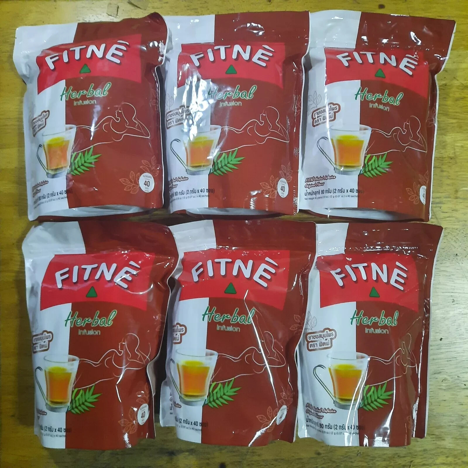 Fitne Herbal Tea Weight Loss Slimming 6×40 Bags Original Diet Detox Bag Infusion