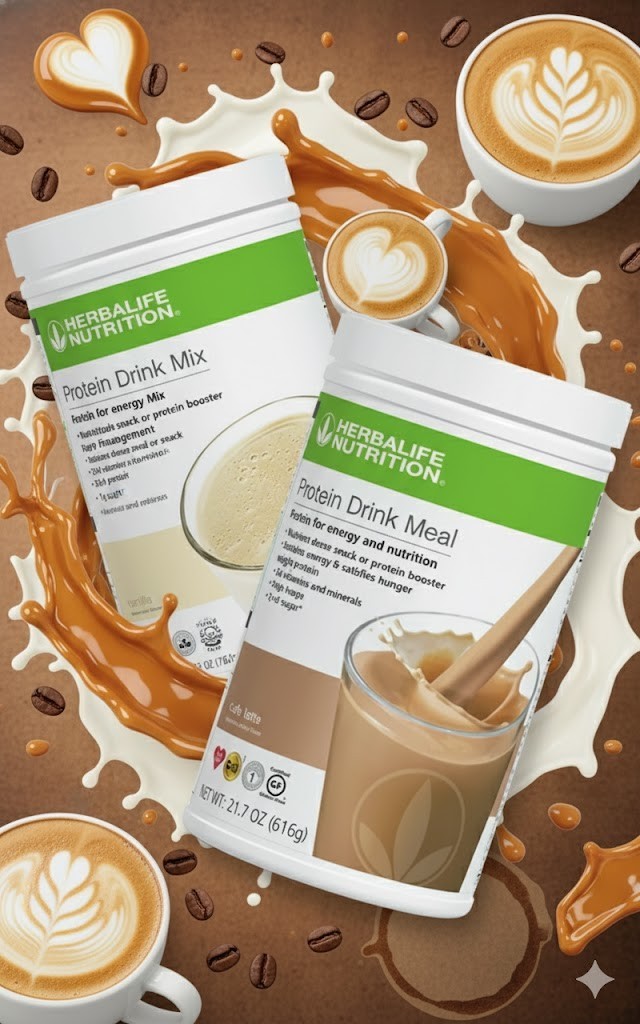 Herbalife Vanilla Protein Drink Mix & Cafe Latte F1 Set – Premium Duo