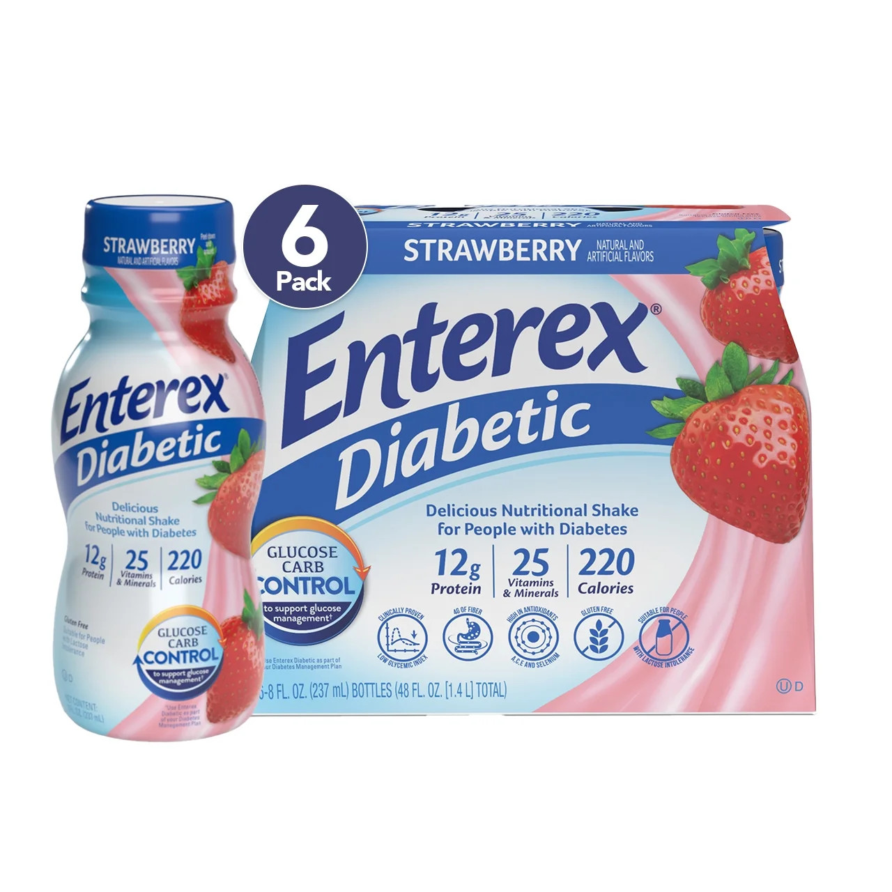 Diabetic Nutritional Meal Replacement Shake,For People with Diabetes,Strawberry