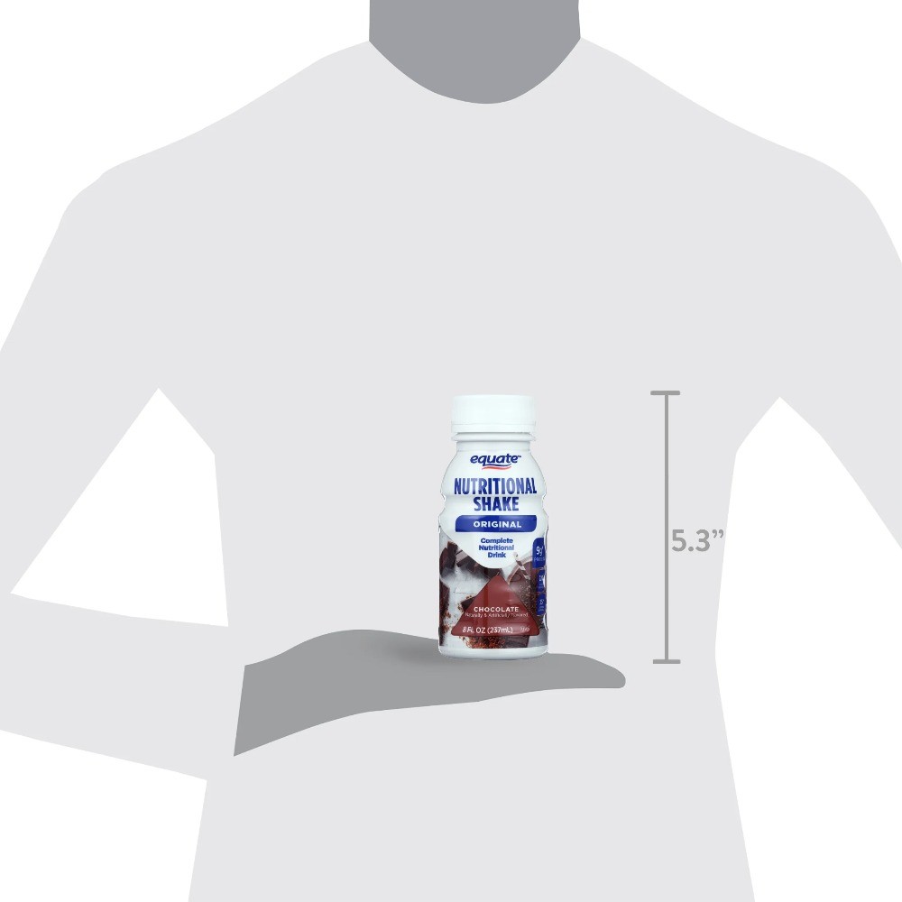 Equate Chocolate Original Nutritional Shake, 8 FL OZ, 6 Count