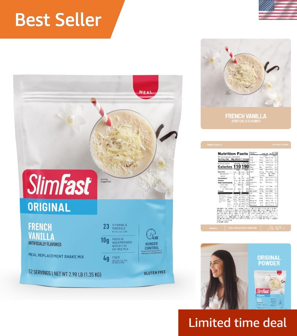 French Vanilla Meal Replacement Shake Mix – 10g Protein for On-the-Go Nutrition