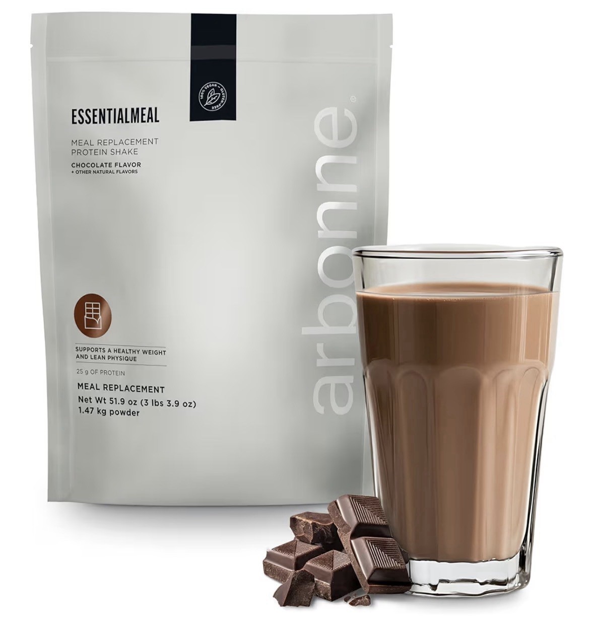 Essentialmeal Meal Replacement Shake – Protein Shake, Vegan Protein Powder, Comp