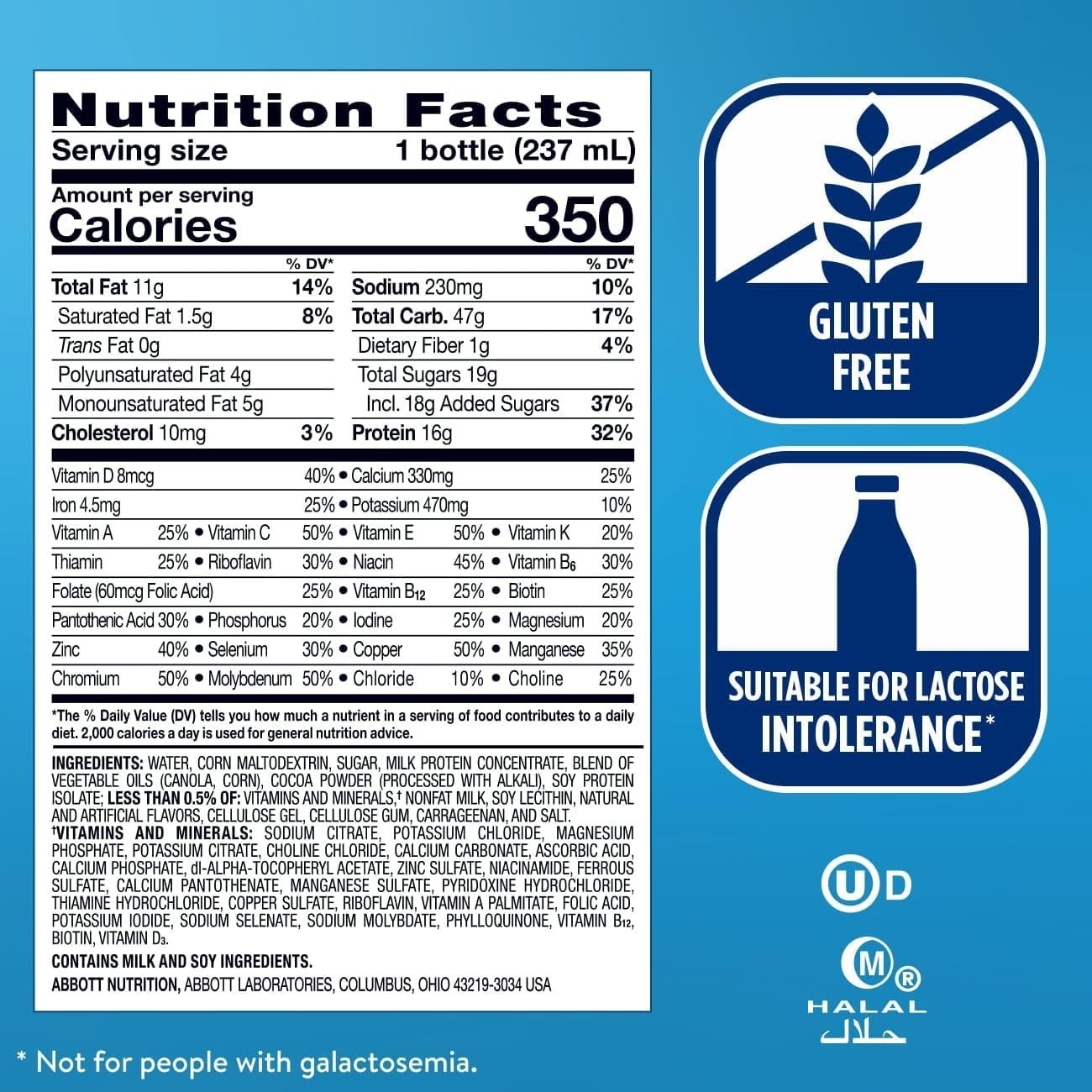 Ensure Plus DarkChocolate Nutrition Shake 8 fl oz – 24 Pack