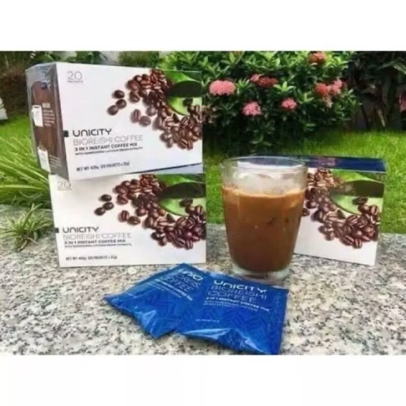 9 X UNICITY BIO REISHI Instant Coffee Beverage Cholesterol Free Weight Control