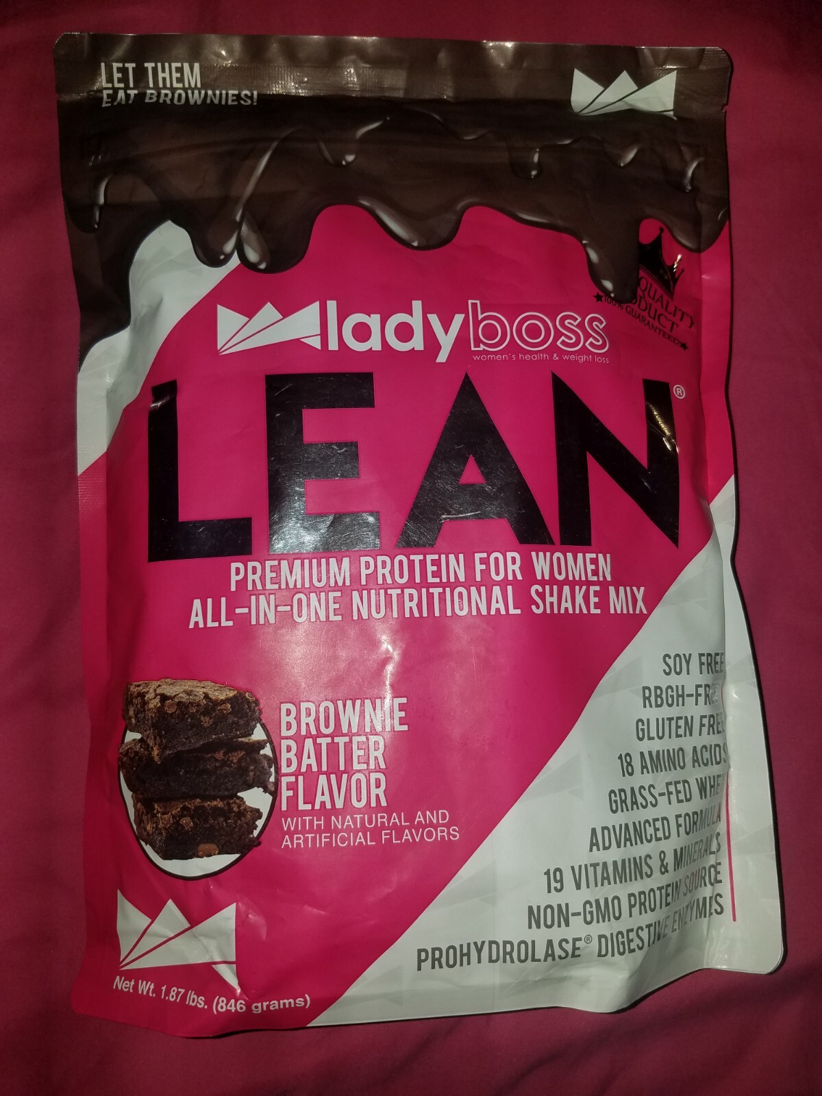 Lady Boss Lean Protein Powder – BROWNIE BATTER Flavor, New, 1.87 Lb