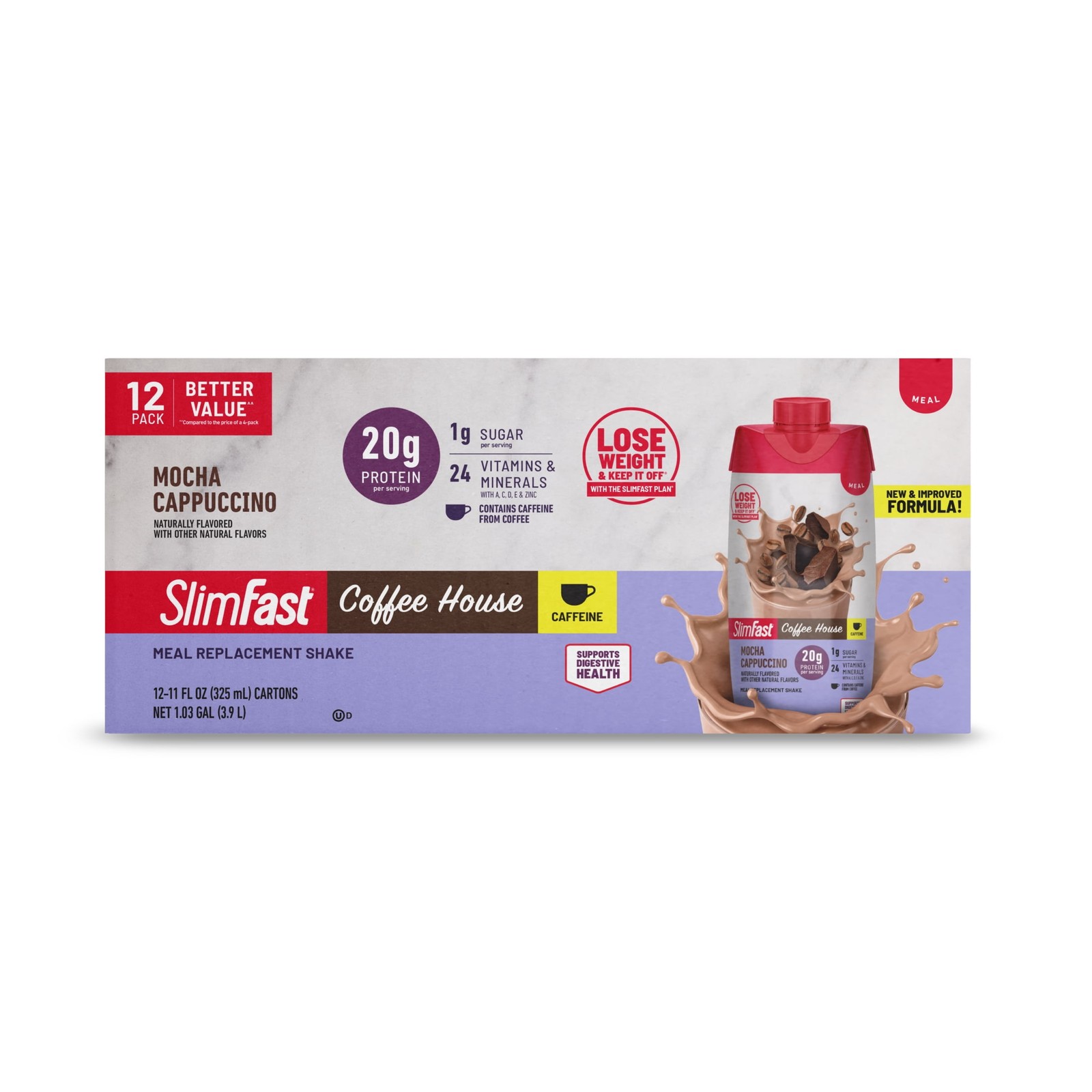 High Protein 20g Meal Replacement Shake Ready to Drink Coffee House Mocha