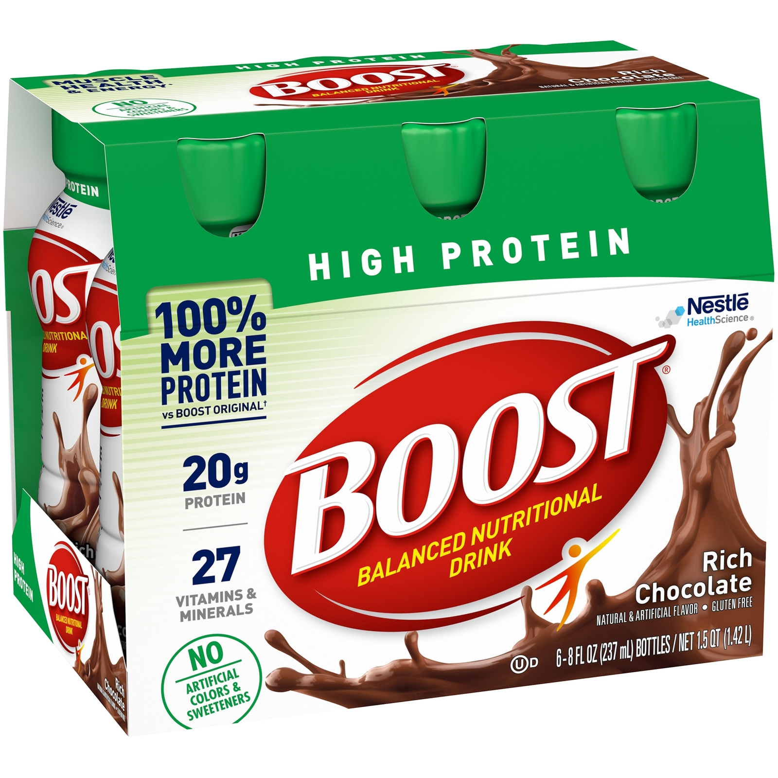 Nestle Boost High Protein Balanced Nutritional Drink Chocolate 8 oz Bottle 24 Ct