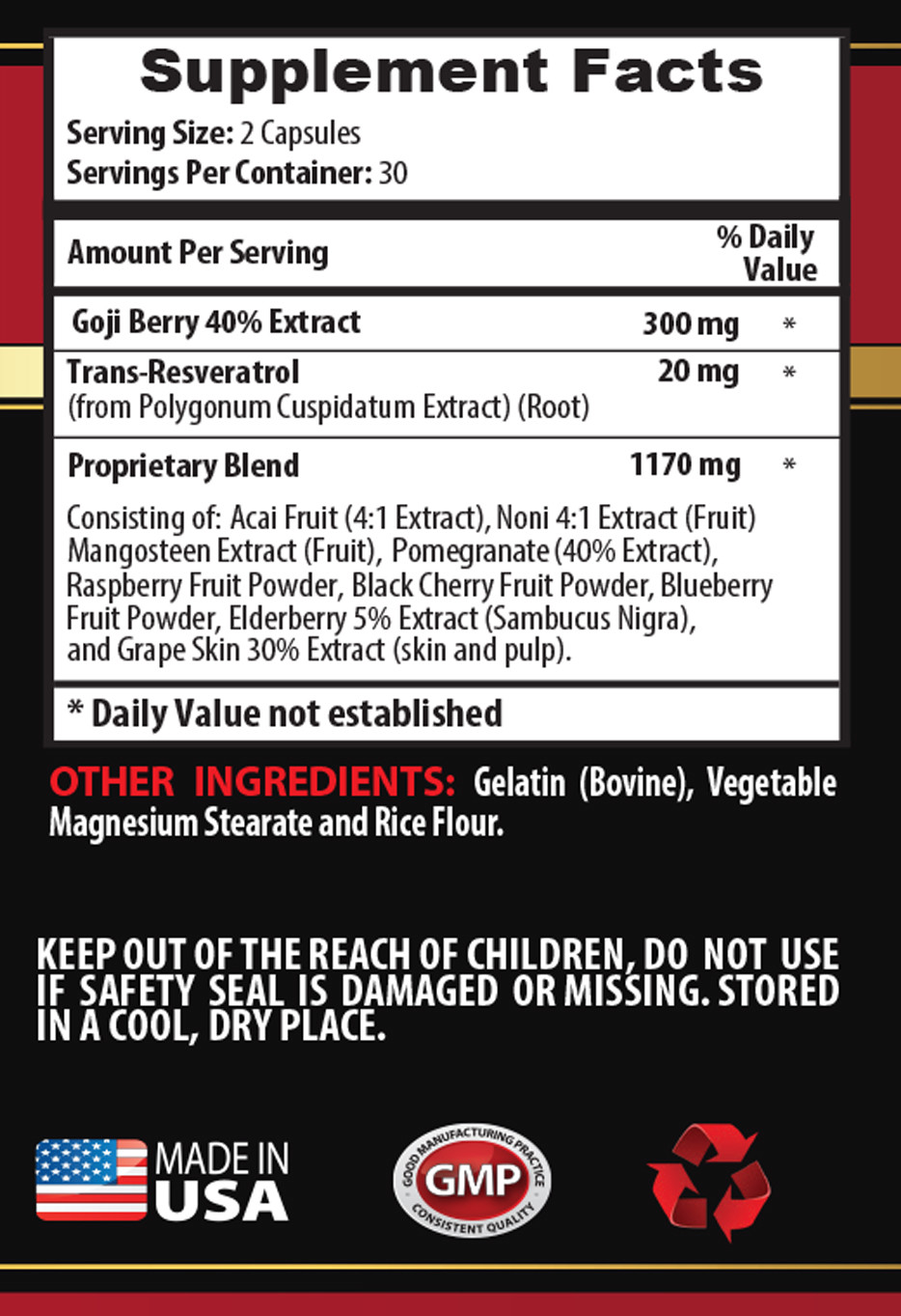 goji fruits – Goji Berry 40% Extract – liver health supplement 2 Bottles