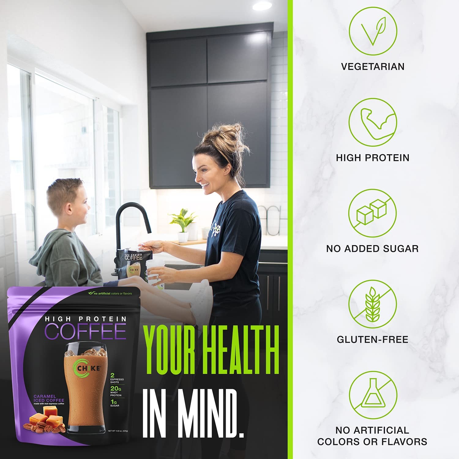 Chike Caramel High Protein Iced Coffee – 20g Protein, 2 Espresso Shots, 1g Sugar