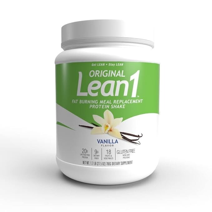 Nutrition 53 Lean 1 Fat Burning Protein Shake, Vanilla Flavor, 15 Serving Tub