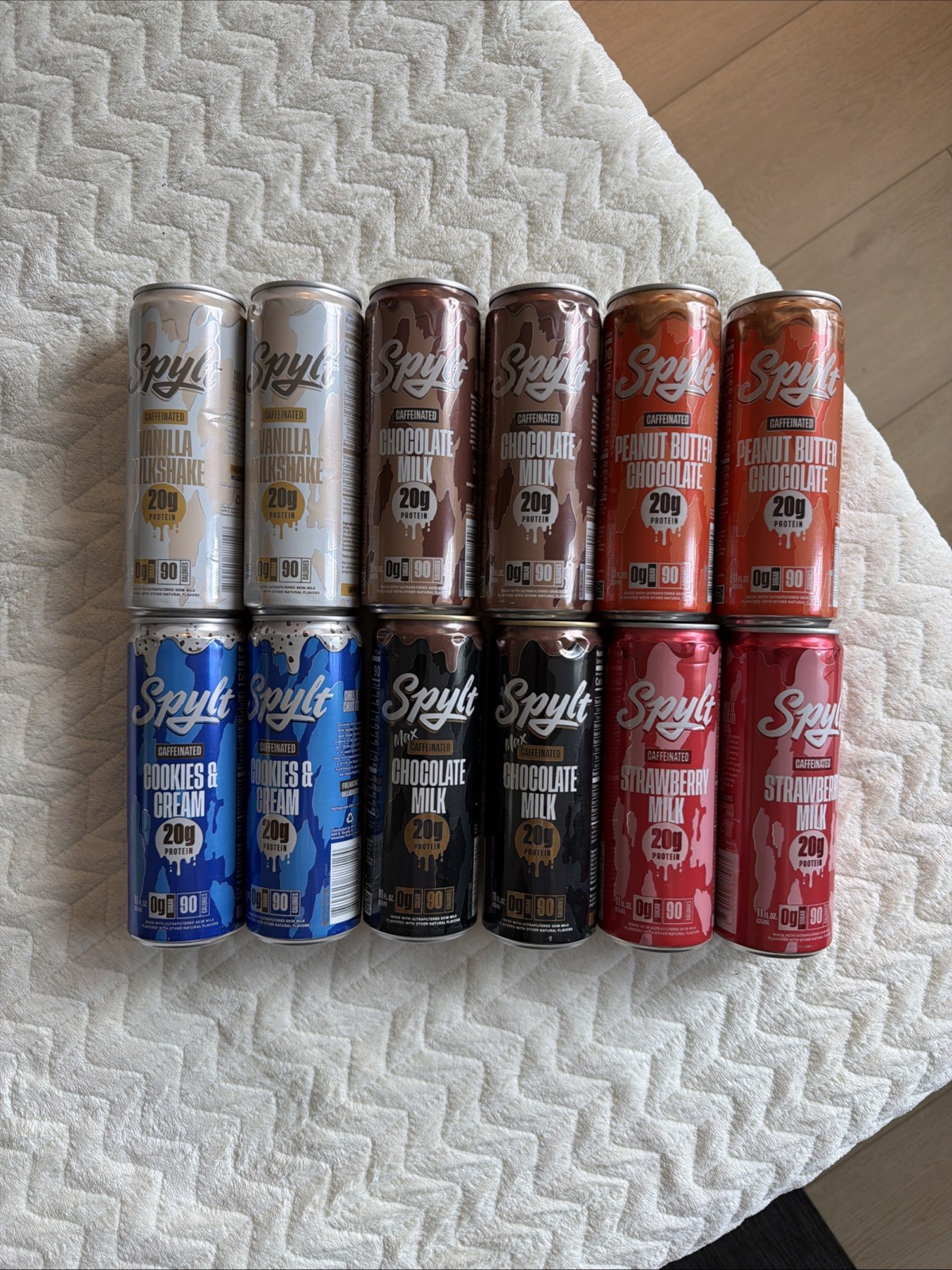 Splyt Vanilla Shake Variety Pack 12- Count – Caffeinated – 6 Flavors