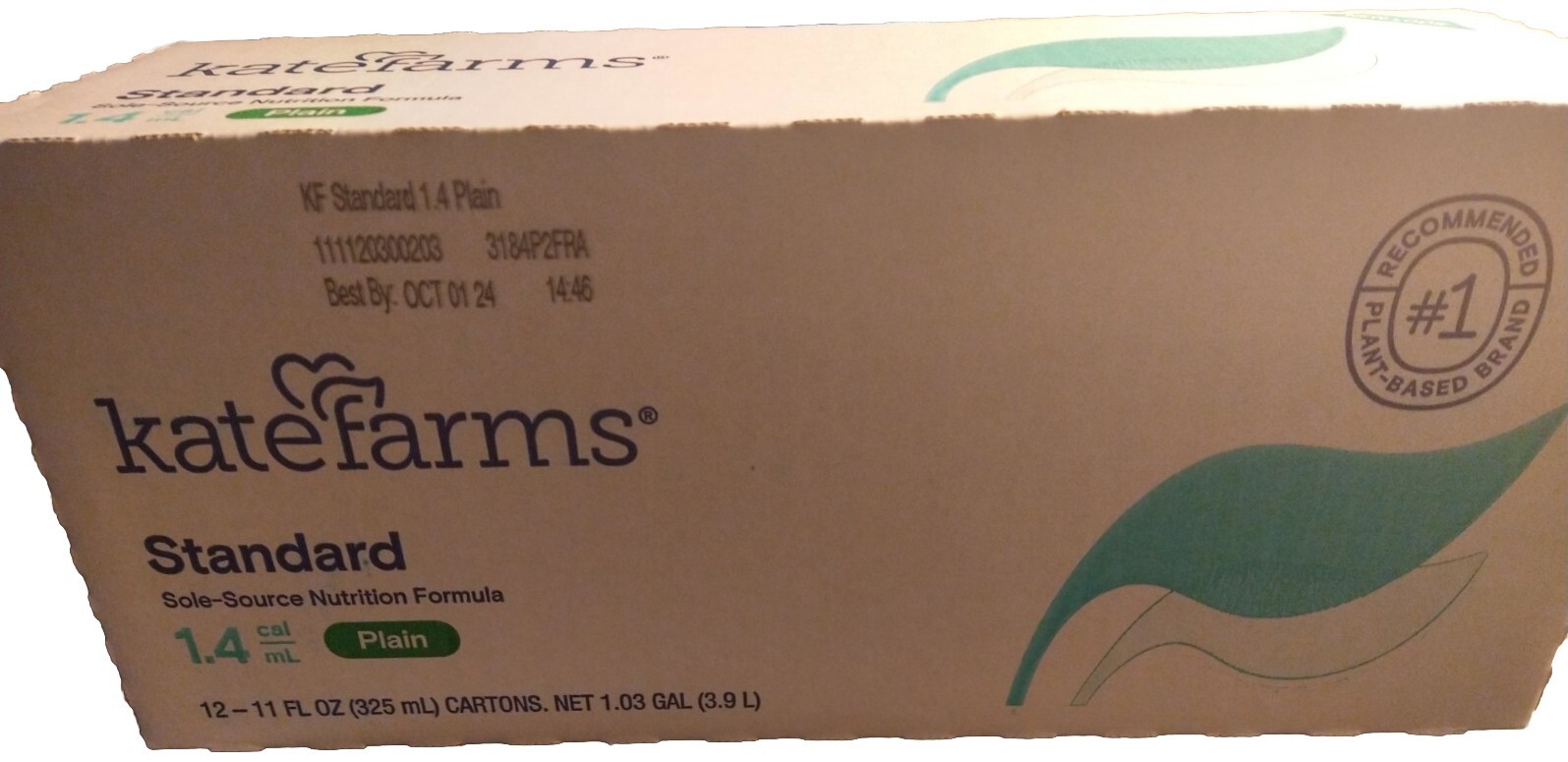KATE FARMS 1.4 Standard Plain,  Liquid Nutrition, 1 Case/12Pk Best By: 10/2024
