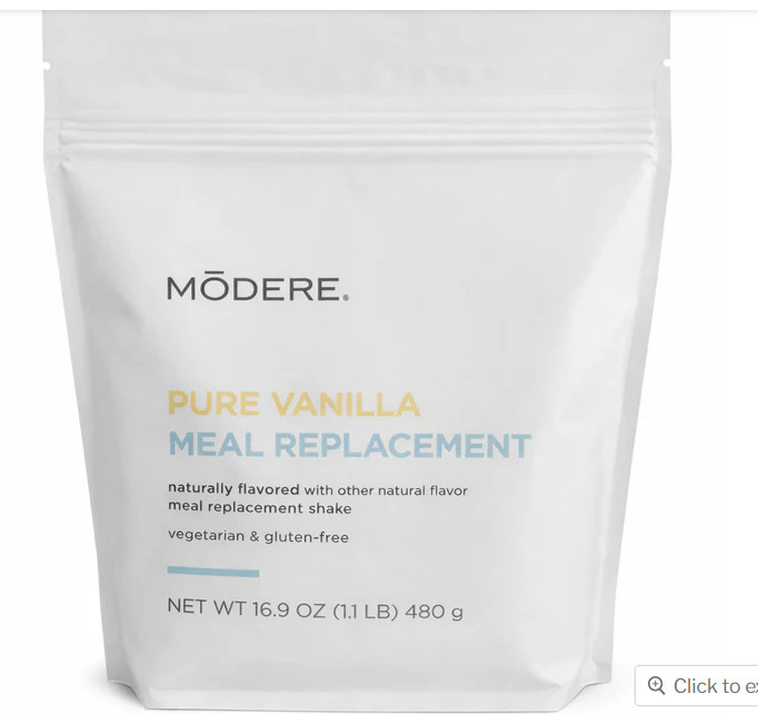 Modere Vanilla Meal Replacement Shake 16.9oz Vegan Non-GMO Keto 15 ser 09/26