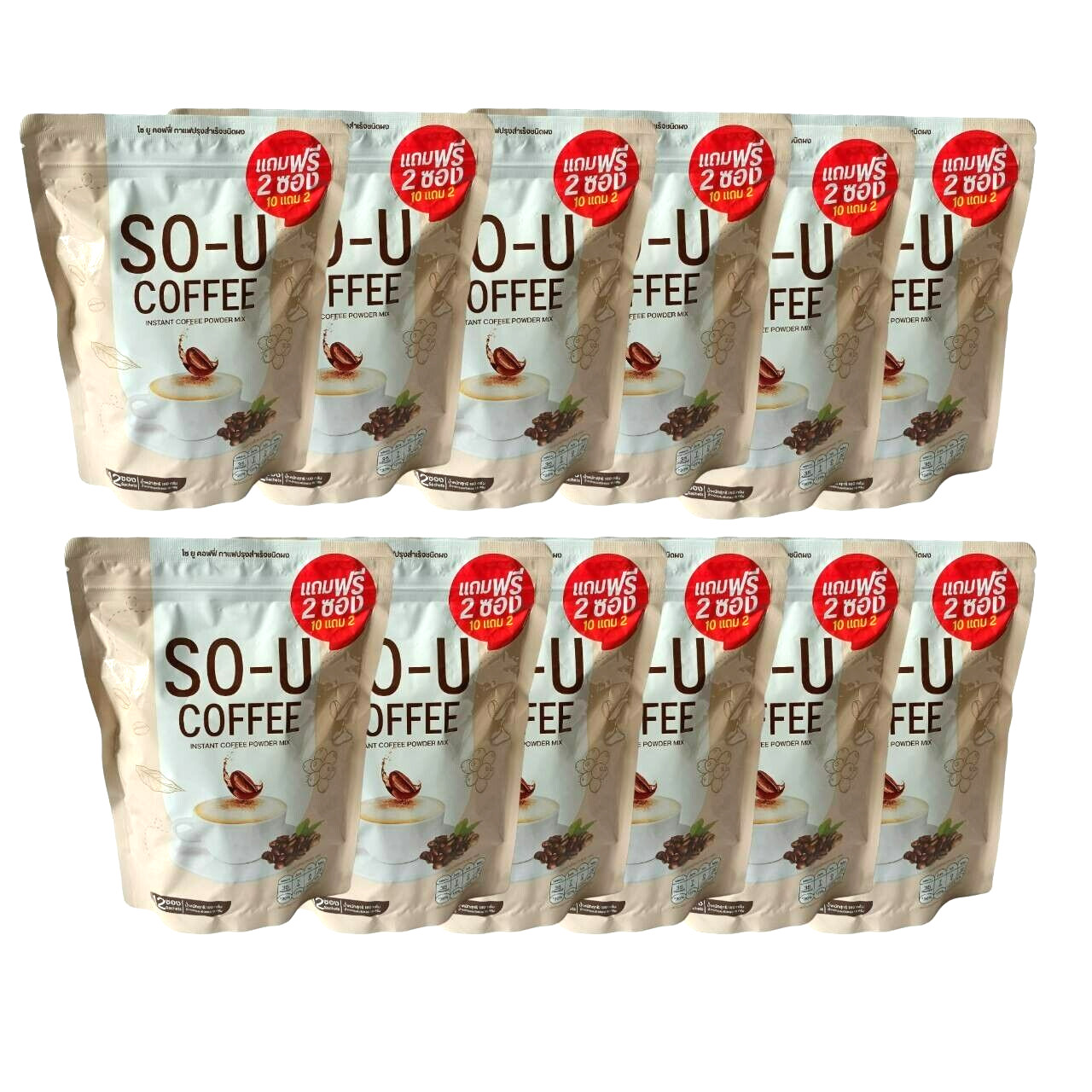 12x SO U Coffee instant coffee mix Powder No Cholesterol No Sugar Weight Control