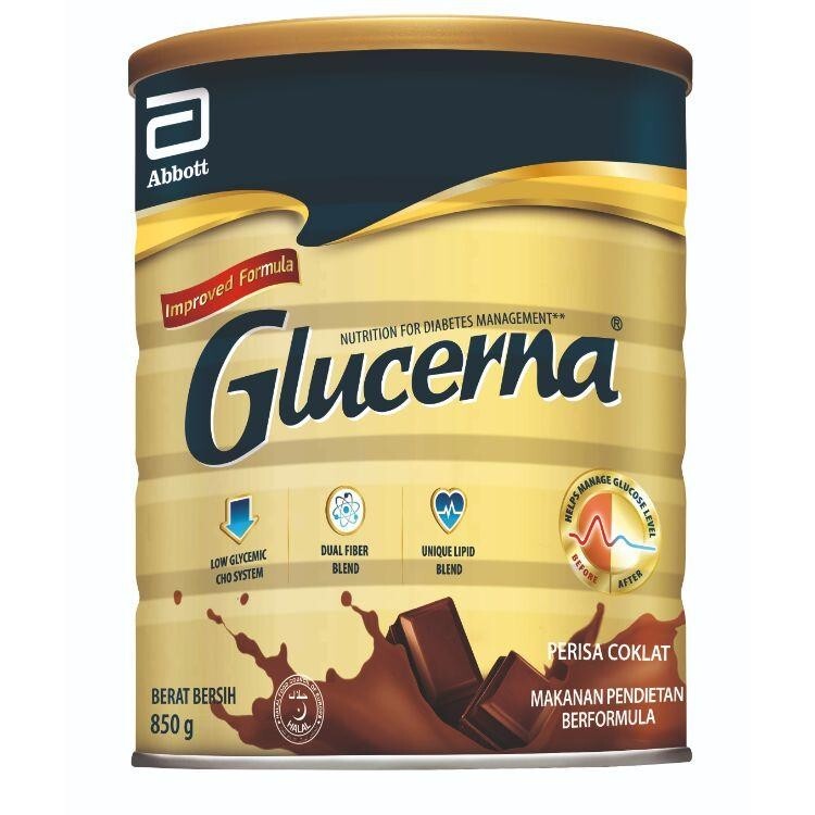 Glucerna Triple Care Diabetic Milk Powder Chocolate Flavor 850g