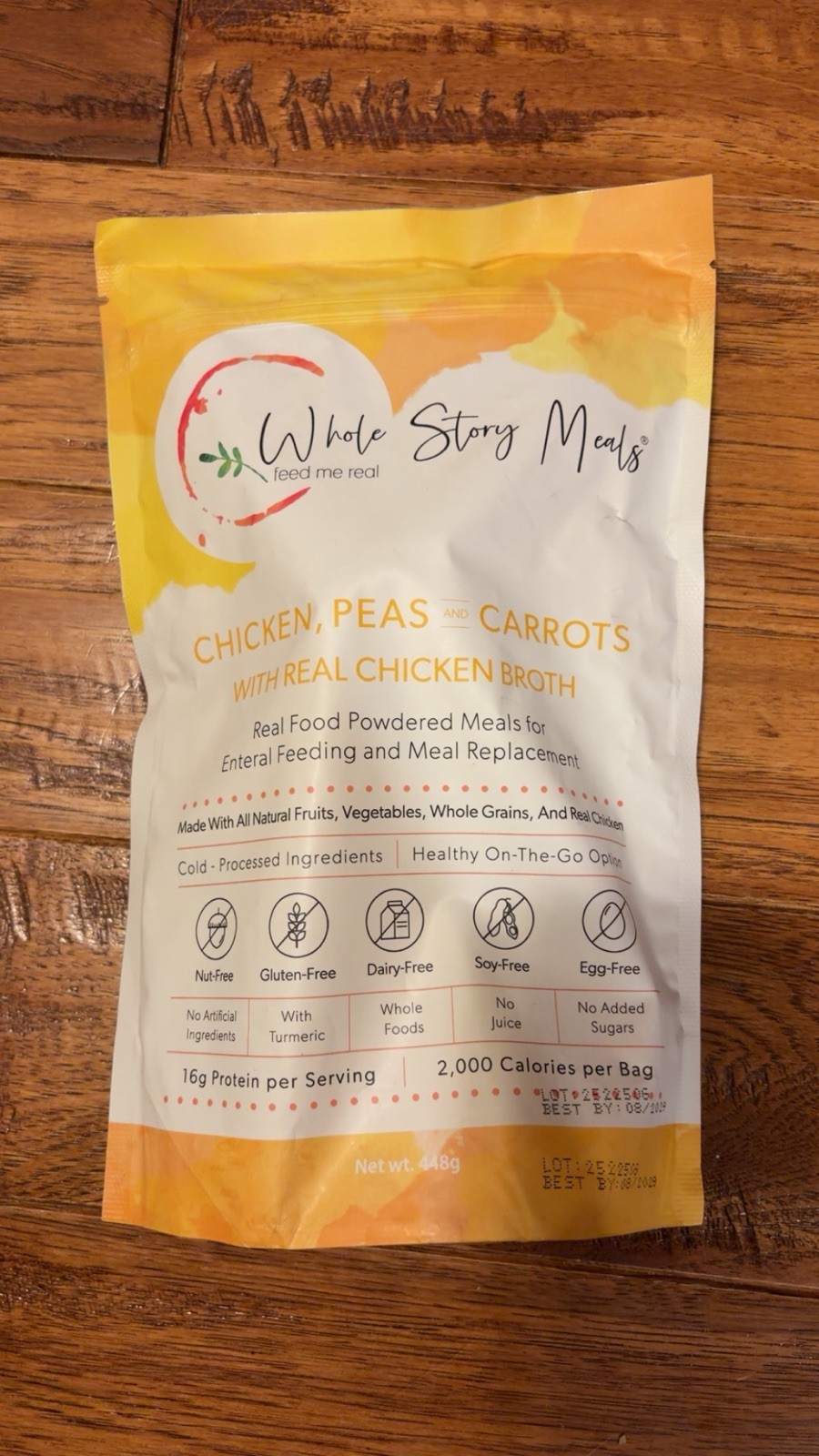 Lot of 15 – Whole Story Meals Chicken Peas Carrots Meal Replacement Powder 448g