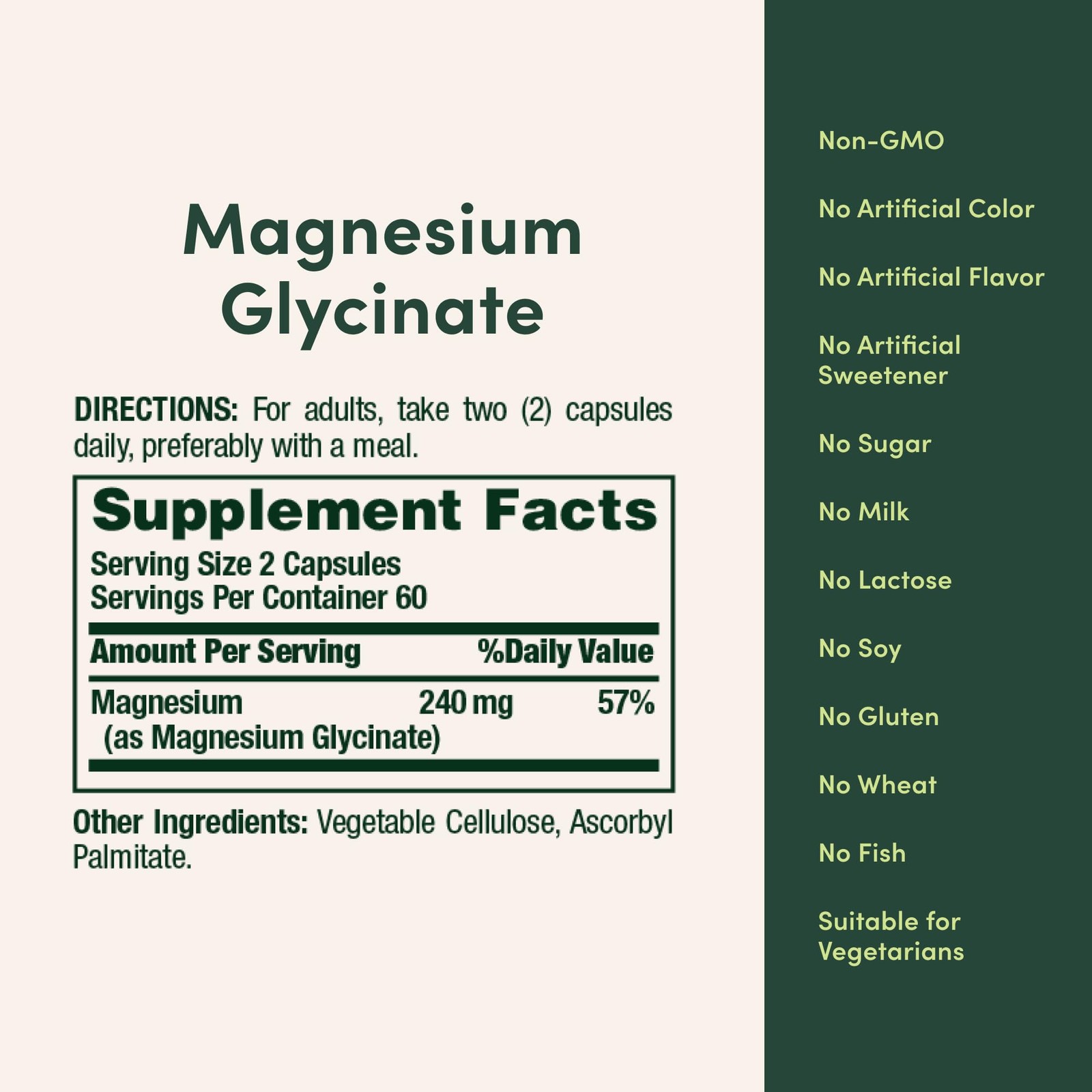 Nature’s Bounty High Absorption Magnesium Glycinate 240 120 Count (Pack of 1)