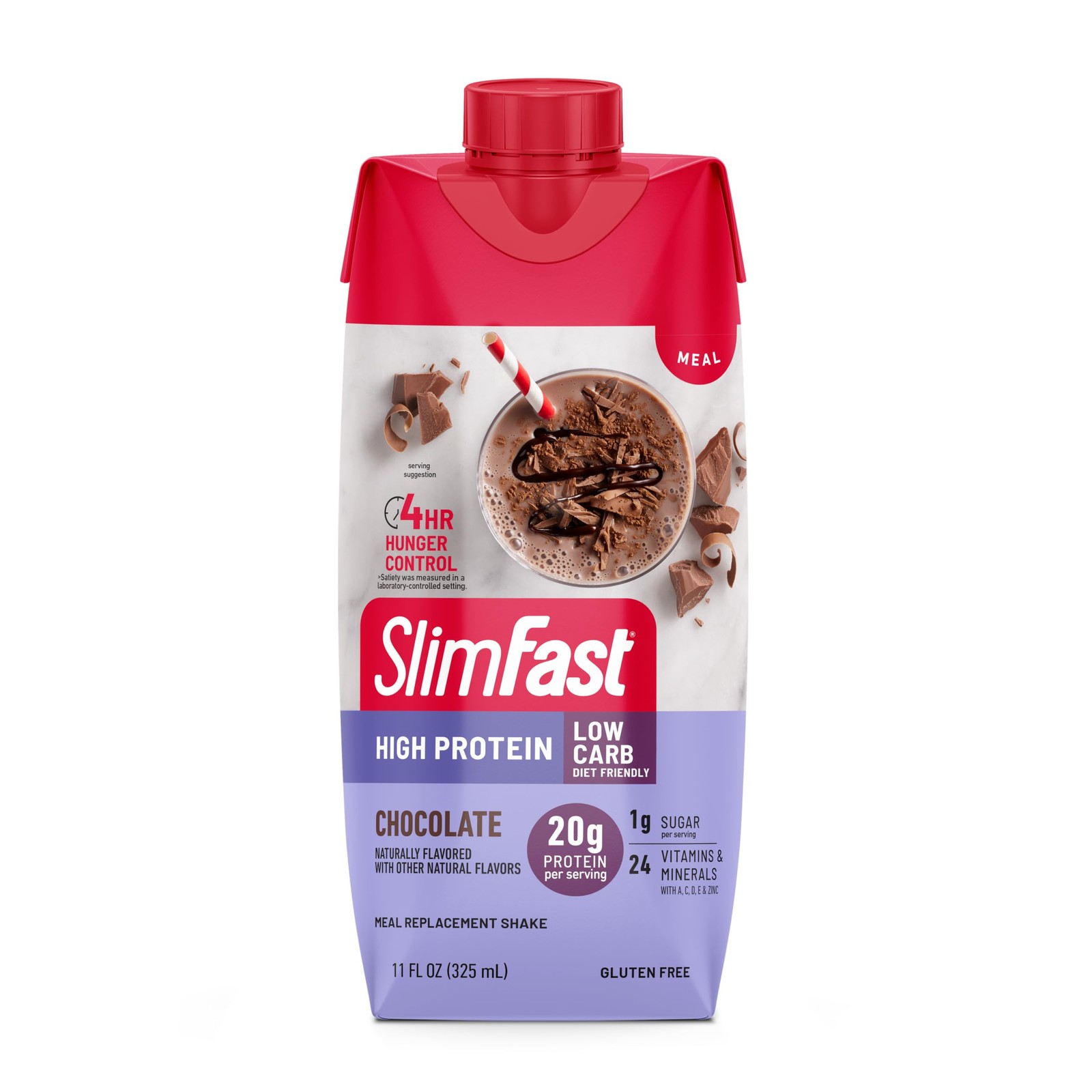 SlimFast Protein Shake, Chocolate- 20g 11 Fl Oz (Pack of 12), Chocolate