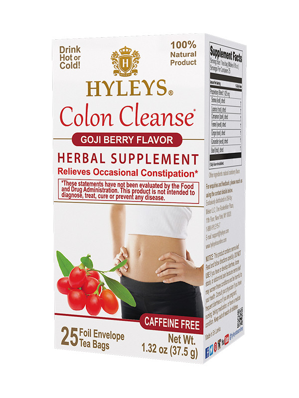 2 packs of Hyleys Colon Cleanse Goji Berry Improve Digestion 25 tea bag