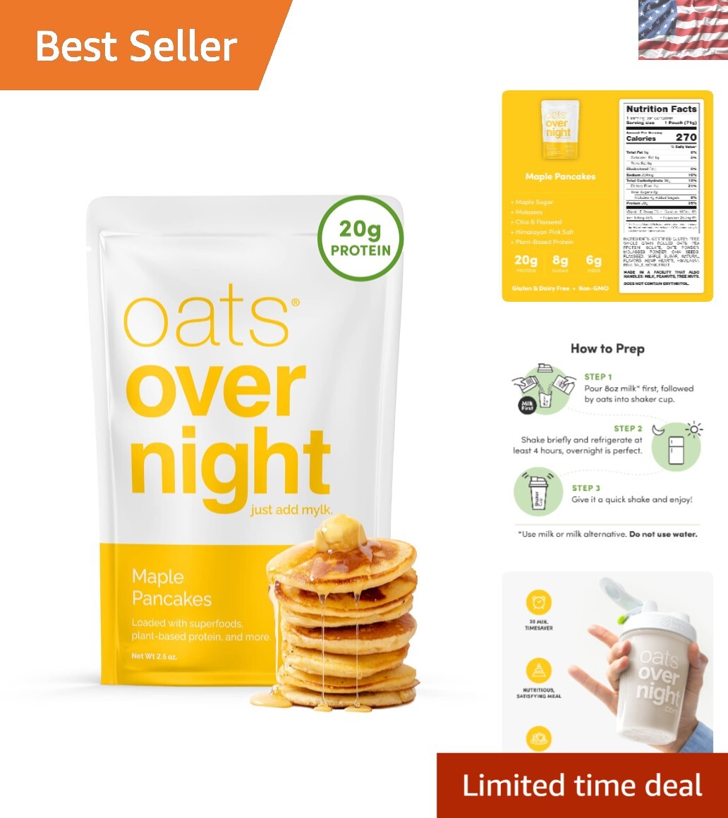 High Protein Maple Oatmeal Shake – 20g Protein, Gluten-Free Goodness