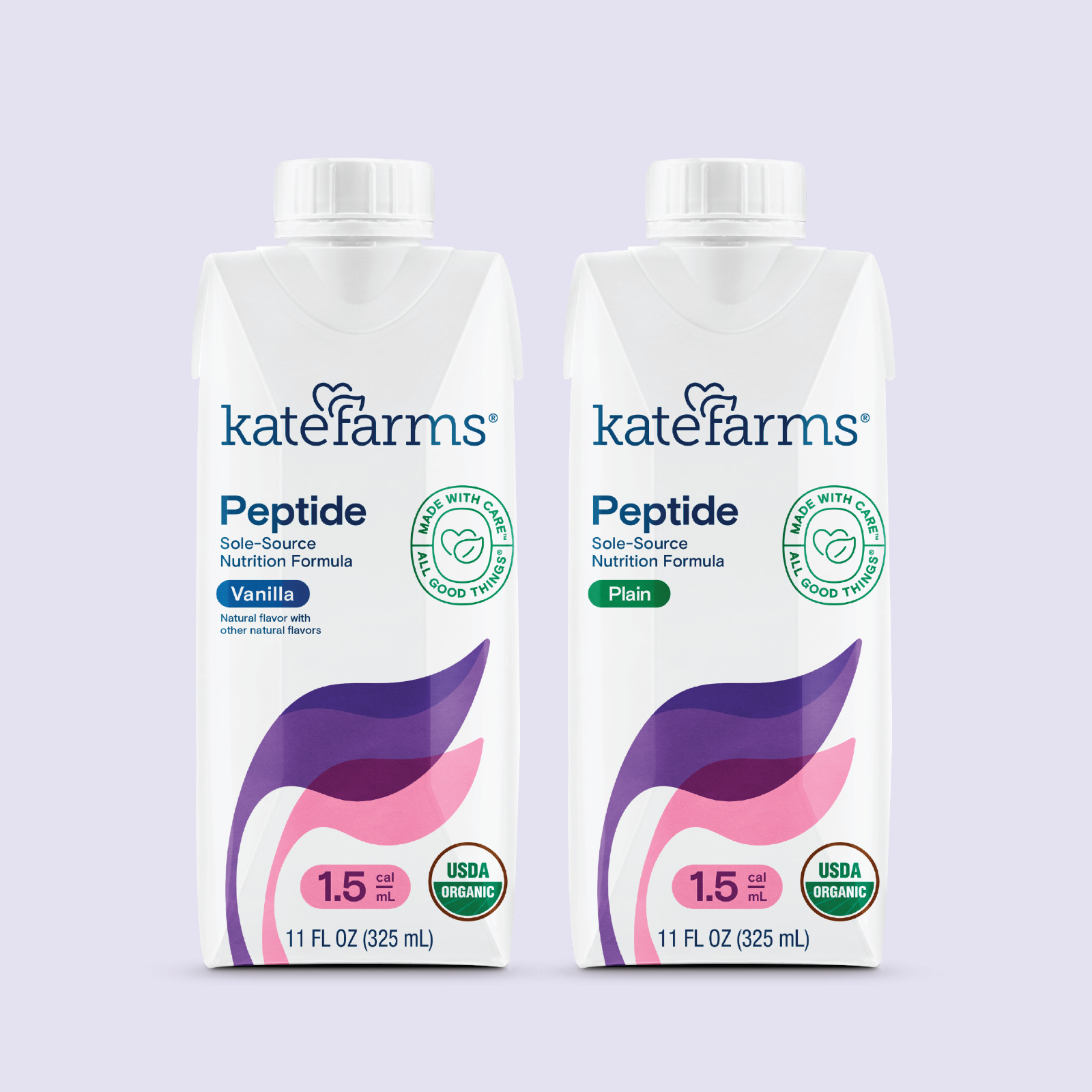 2 cases Kate Farms Organic Peptide 1.5 Nutrition Formula Plain 11oz Exp 2027