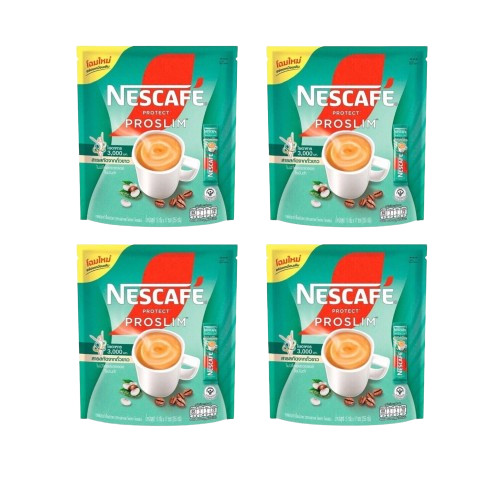 4 XNescafe Proslim Protect Instant Coffee 3in1 Stick Diet Slimming Fiber Low Fat