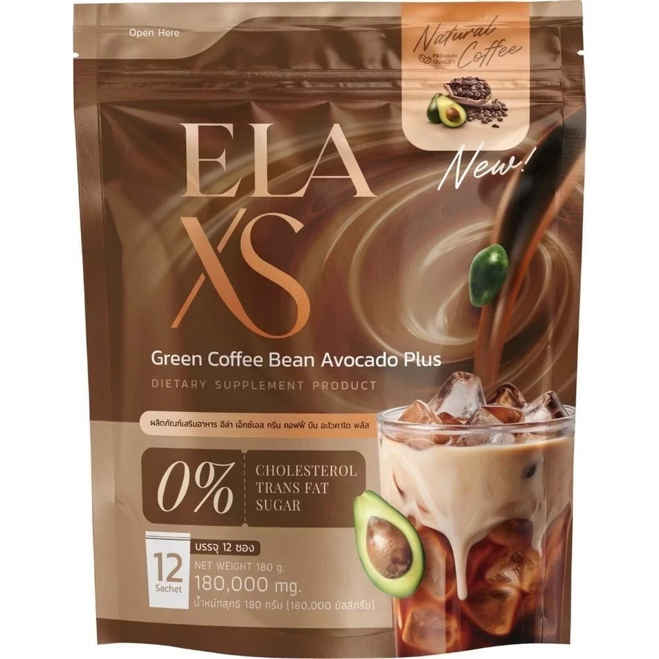 6x ELA S Coffee Instant Powder Mix Drink Avocado No Sugar Control Hunger Diet