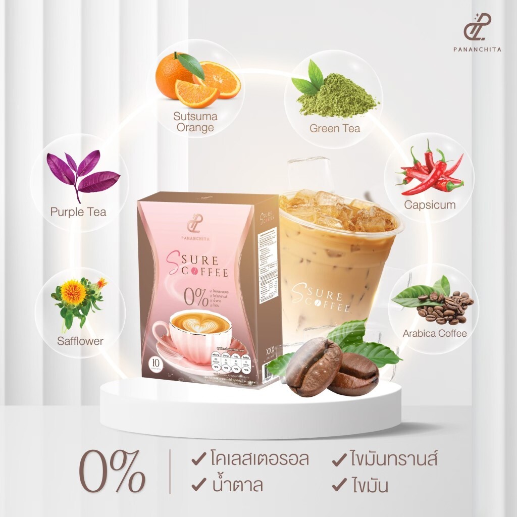 S SURE COFFEE Instant Powder Mix Weight Management Control Hunger 0% Sugar
