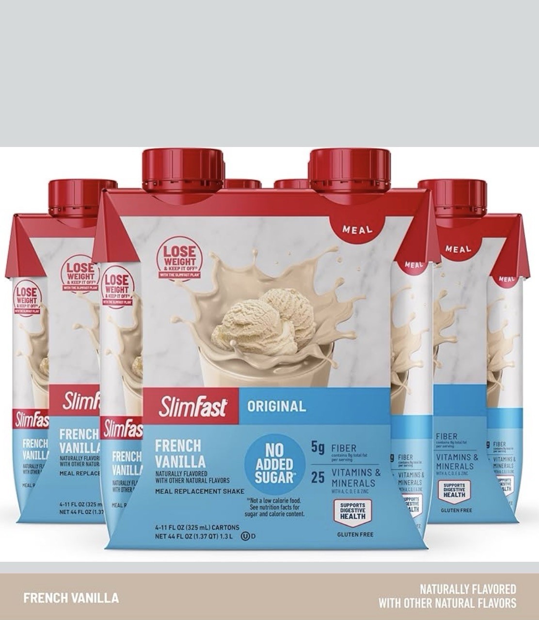 SlimFast Original French Vanilla Meal Replacement Shakes (11 fl.oz 24 pk)