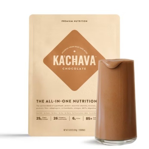 Ka'Chava All-In-One Plant Based Nutrition Shake Powder – Chocolate – 15.31oz