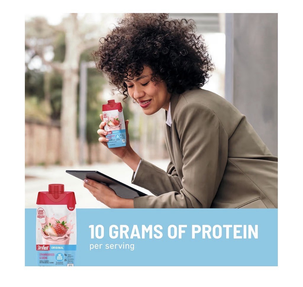 SlimFast Original Strawberries & Crème Meal Replacement Shakes (11 fl.oz 24 pk.)